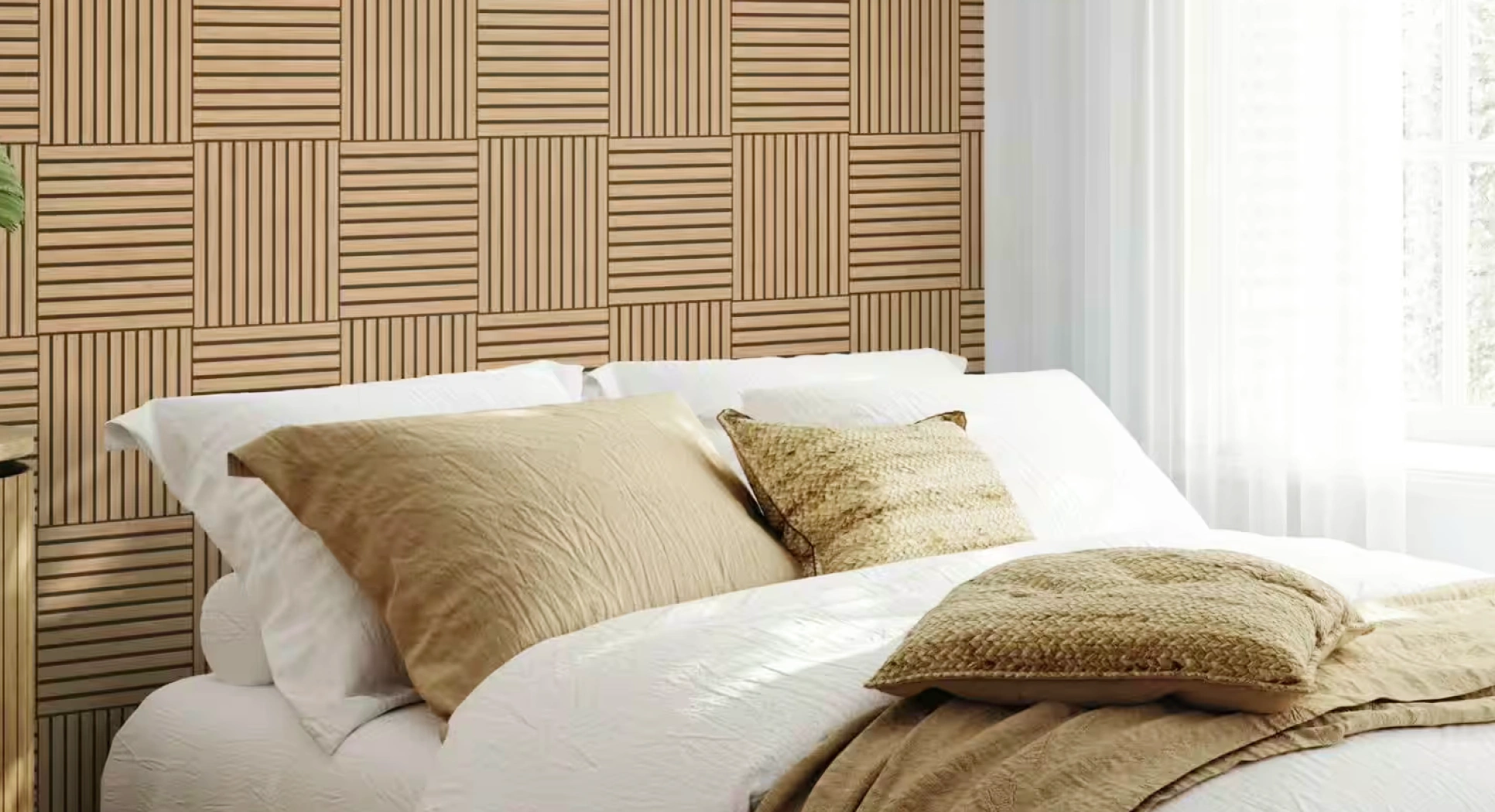 Wallpaper wood geometric from rasch